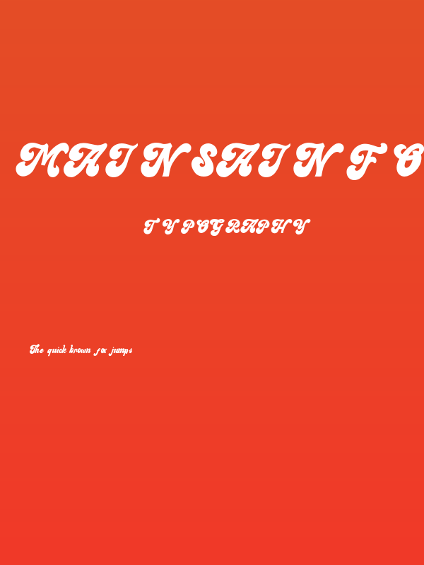 MainsainFont-Bold Poster