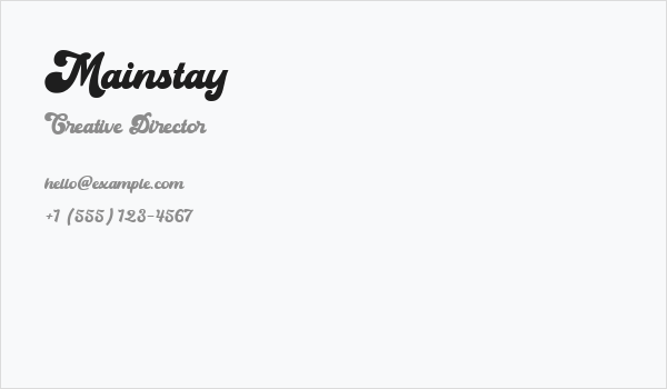 Mainstay Business Card