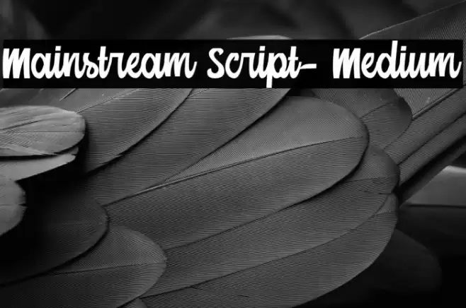 Mainstream Script-Medium Font examples