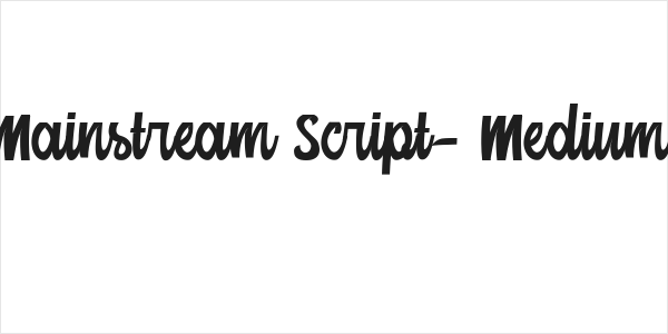 Mainstream Script-Medium Logo
