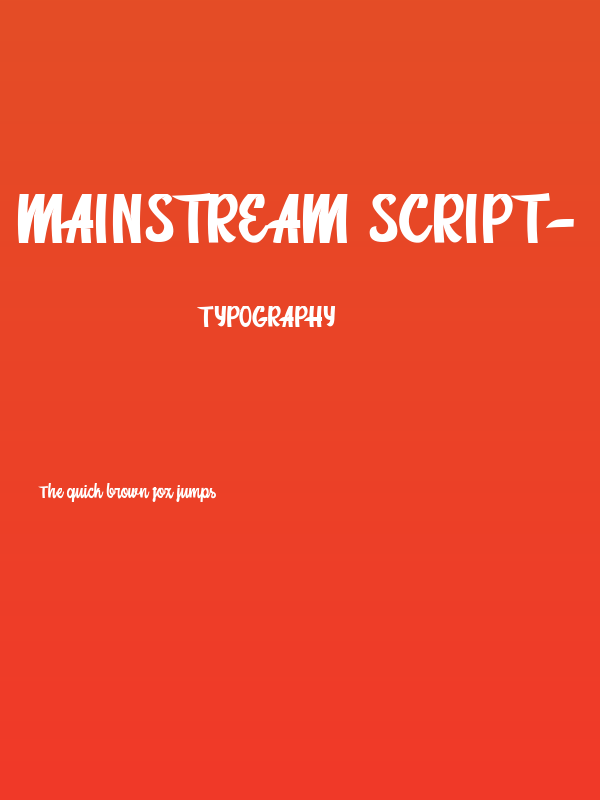 Mainstream Script-Medium Poster