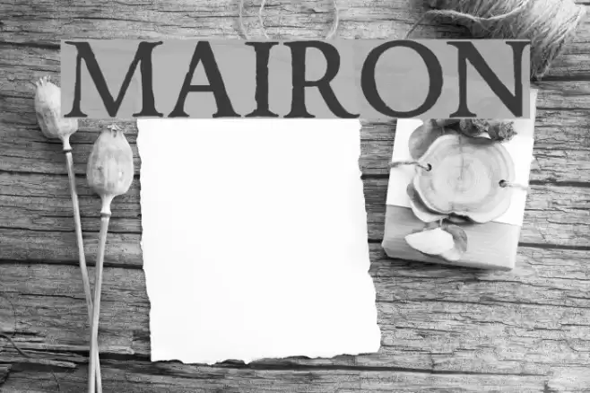 Mairon Font examples