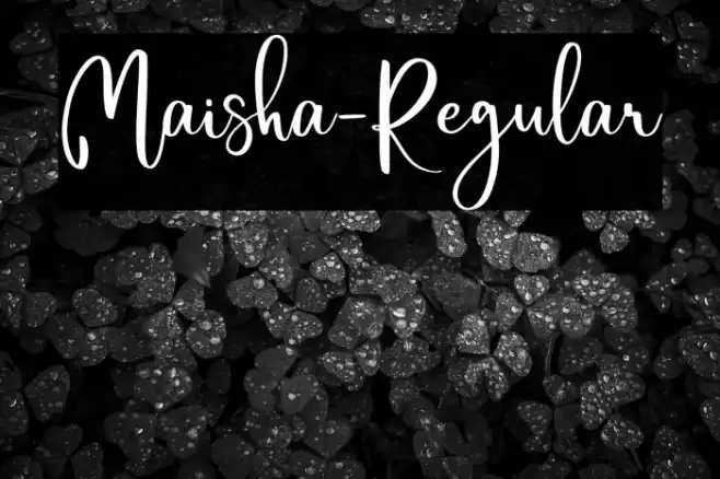 Maisha-Regular Font examples
