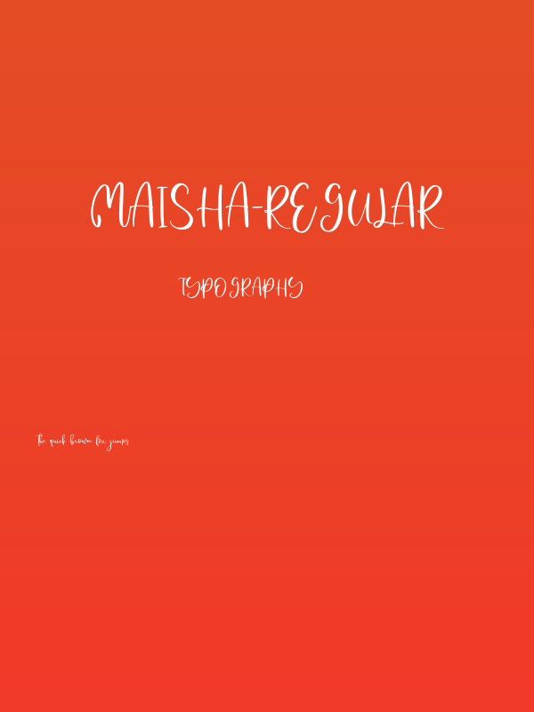 Maisha-Regular Poster