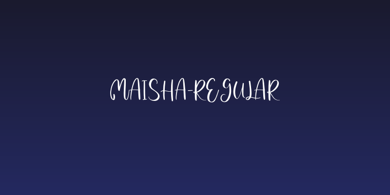 Maisha-Regular Social Header