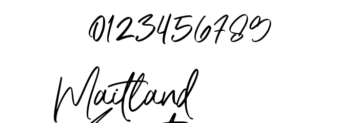 Maitland Script Font OTHER CHARS
