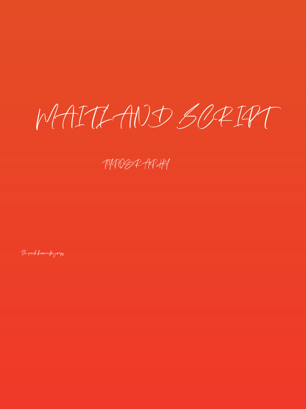 Maitland Script Poster