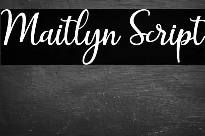 Maitlyn Script Font examples