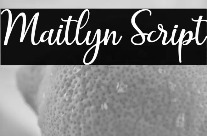 Maitlyn Script Font examples