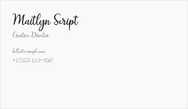 Maitlyn Script Business Card