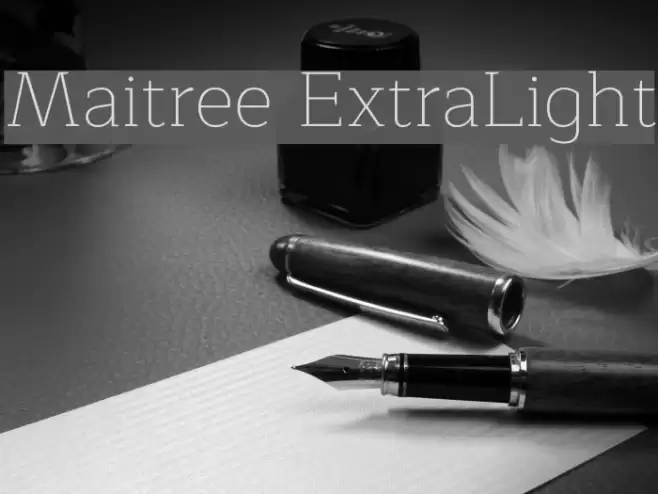 Maitree ExtraLight Font examples