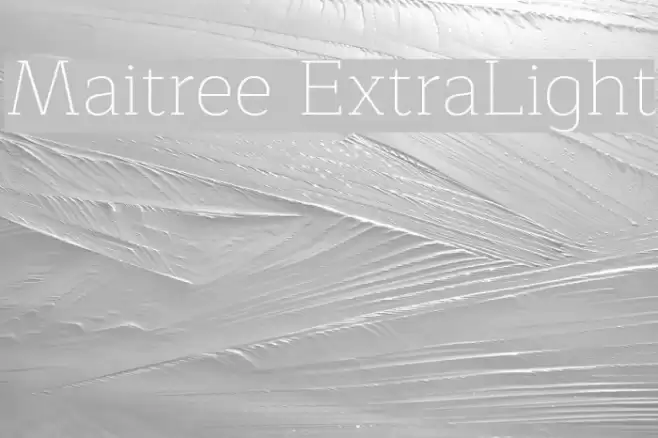 Maitree ExtraLight Font examples