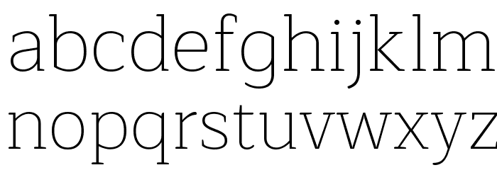 Maitree ExtraLight Font LOWERCASE