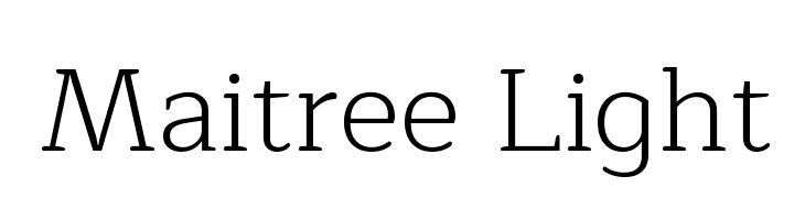 Maitree Light  Frei Schriftart Herunterladen