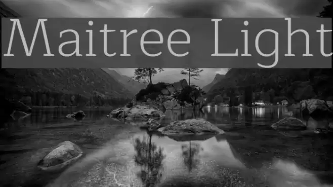 Maitree Light Font examples