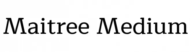 Maitree Medium  Frei Schriftart Herunterladen