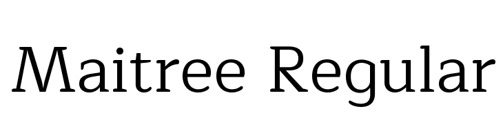 Maitree Regular フォント