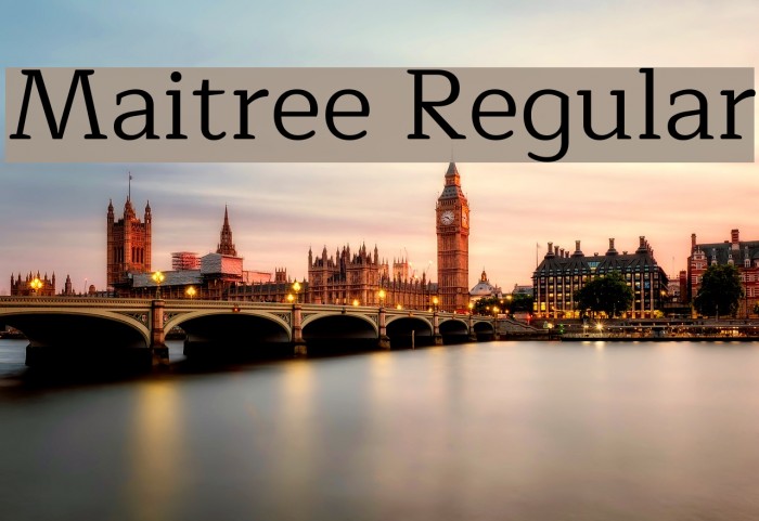 Maitree Regular Font examples