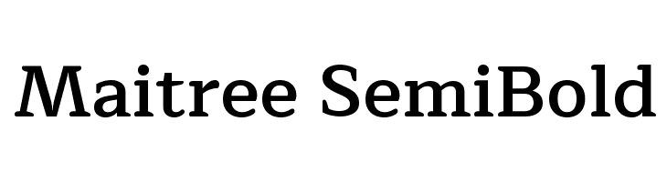 Maitree SemiBold  Frei Schriftart Herunterladen
