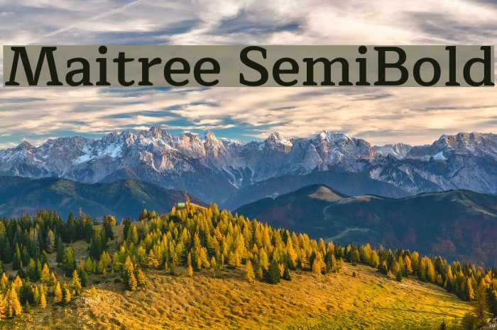 Maitree SemiBold Font examples
