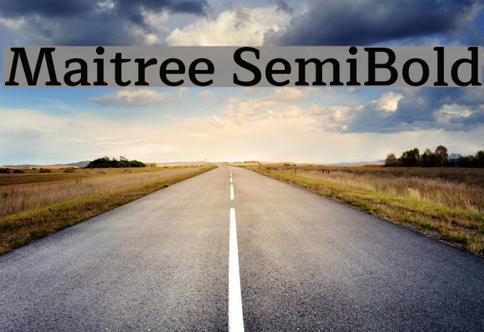Maitree SemiBold Font examples