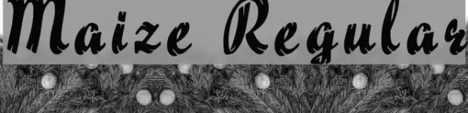 Maize Regular Font examples