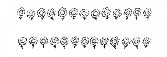 Maja's Flowers Fonte MAIÚSCULAS