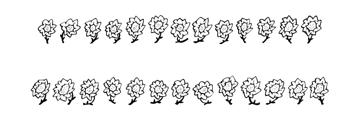 Maja's Flowers Fonte MINÚSCULAS