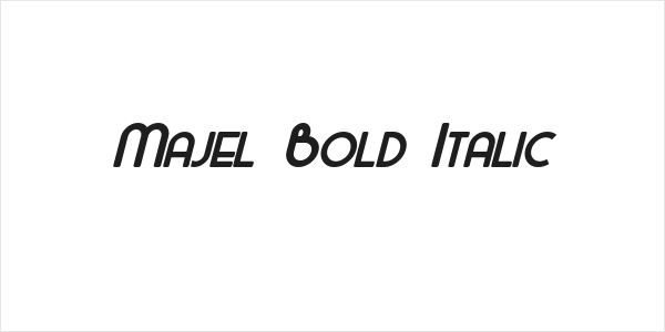Majel Bold Italic Logo