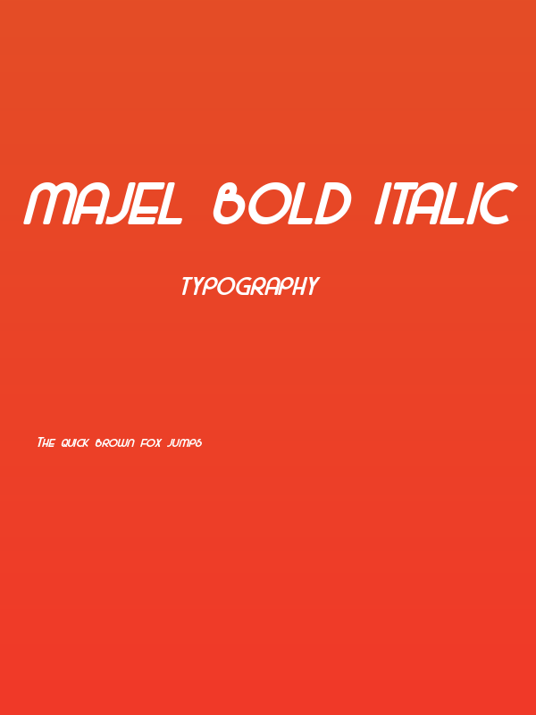 Majel Bold Italic Poster