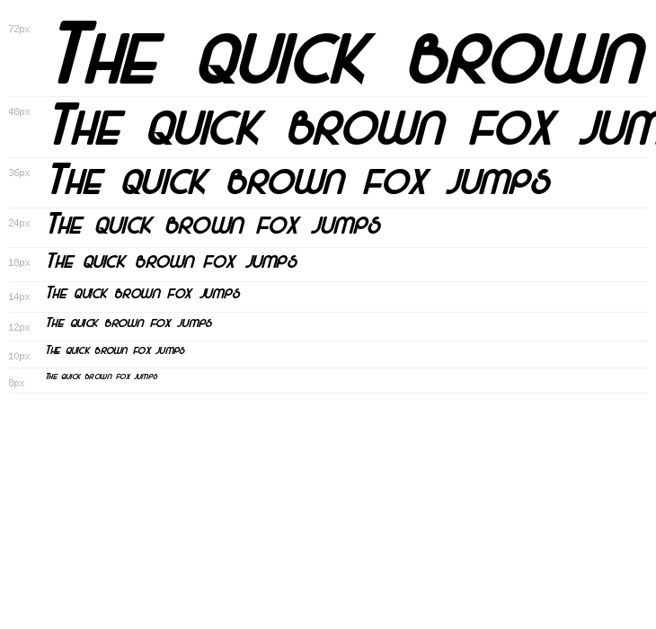 Majel Bold Italic Waterfall