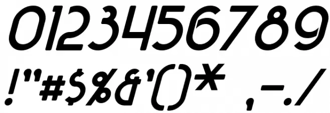 Majel Italic Font OTHER CHARS