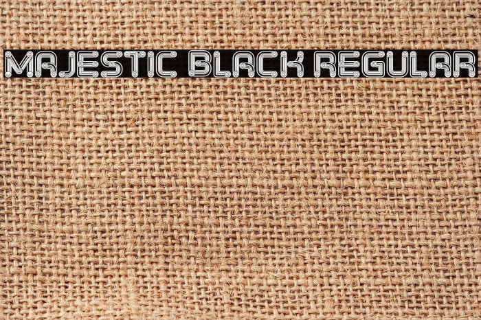 Majestic Black Regular Font examples