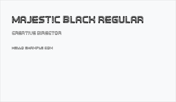 Majestic Black Regular Business Card