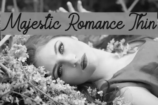 Majestic Romance Thin Font examples