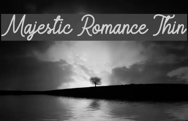 Majestic Romance Thin Font examples