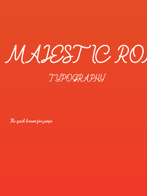 Majestic Romance Thin Poster