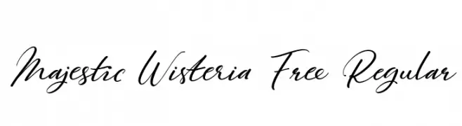 Majestic Wisteria Free Regular  免费字体下载