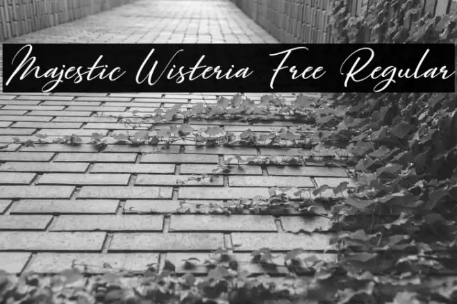 Majestic Wisteria Free Regular Font examples