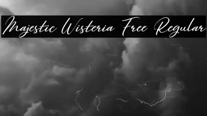 Majestic Wisteria Free Regular Font examples