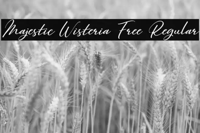 Majestic Wisteria Free Regular Font examples
