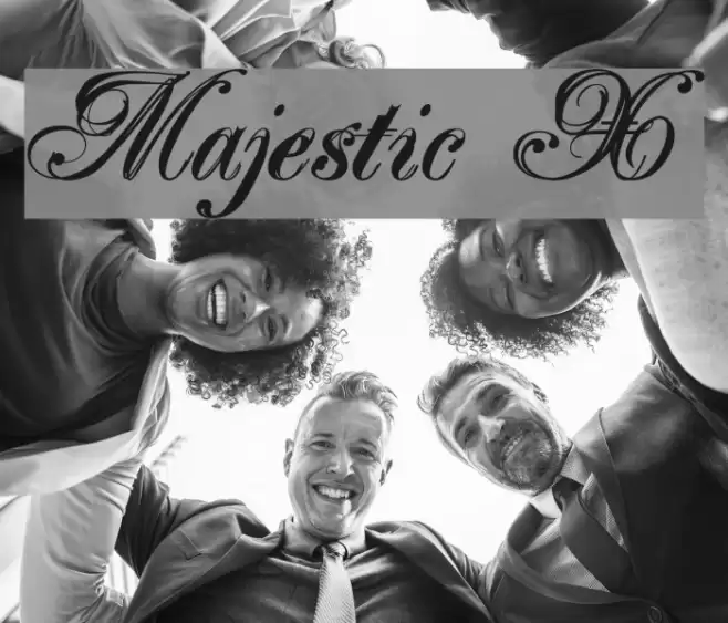 Majestic X Font examples