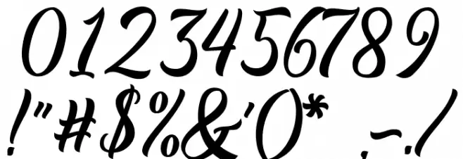 MajestikaScriptDEMO Font OTHER CHARS