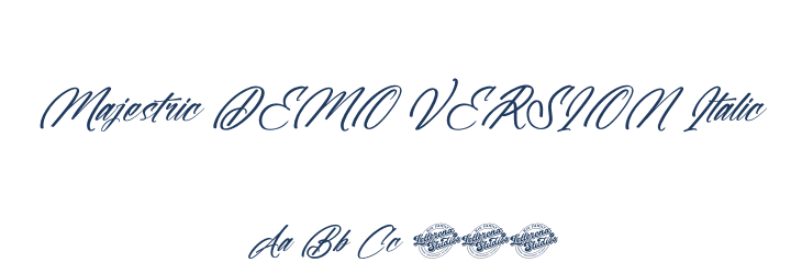 Majestric DEMO VERSION Italic Font Preview