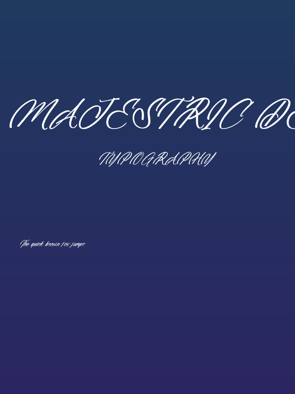 Majestric DEMO VERSION Italic Poster