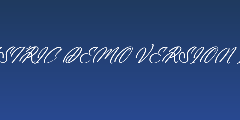 Majestric DEMO VERSION Italic Social Header