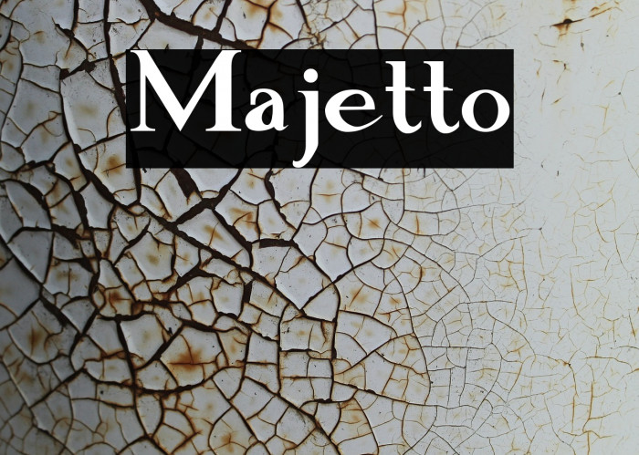 Majetto फ़ॉन्ट examples