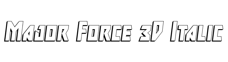 Major Force 3D Italic  免费字体下载