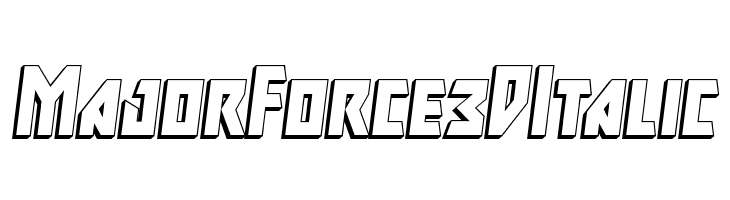 Major Force 3D Italic  لخطوط تنزيل