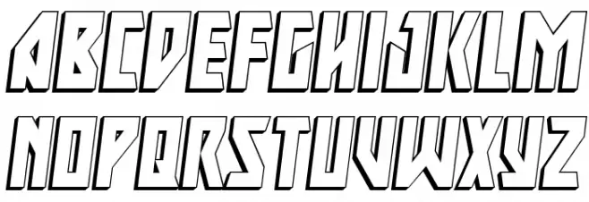Major Force 3D Italic Caratteri MAIUSCOLE